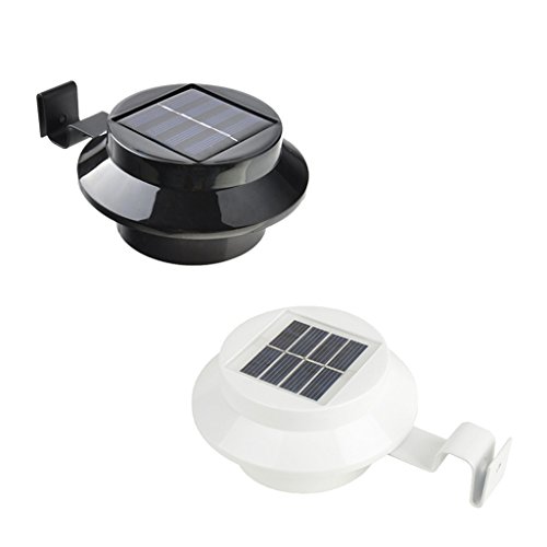 Homyl Lâmpada de Parede com 2 Peças de Luz de LED para Parede e Paisagem Externa Preta e Branca