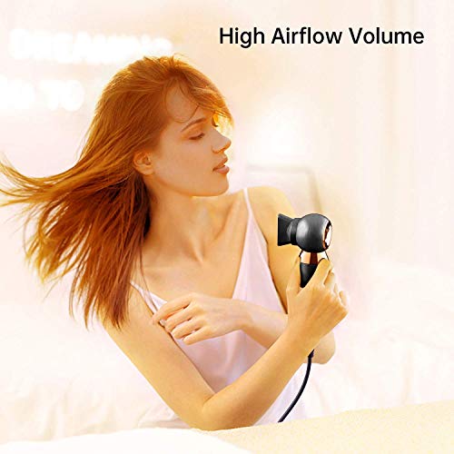 Portable Hair Dryer - 800W Constant Heat Control Hairdryer Protect Hair, With Alci Safety Plug High Airflow Lightweight Mini Blow Dryer For Home Hotel And Travel #TOP1