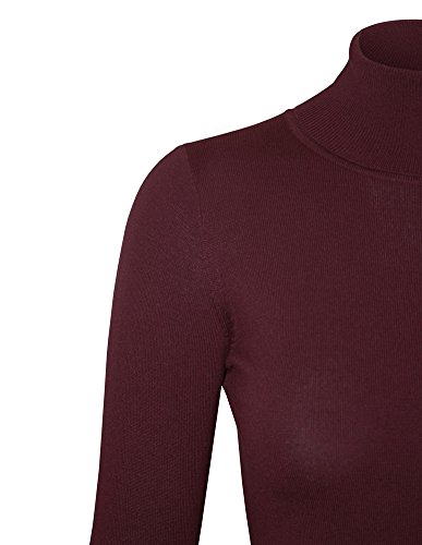 Image of Cielo Womens Solid Basic Stretch Turtleneck Pullover Knit Sweater