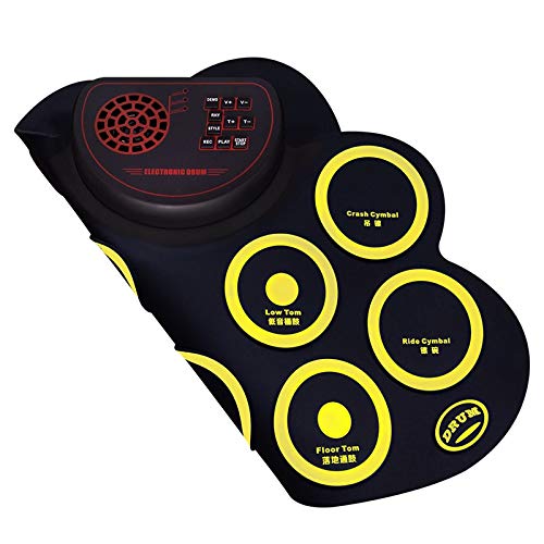 JISKGH Electronic Drum Set - Practice Drum Pad Roll Up Potable Drum Kit with Headphone Jack Built-in Speaker Drum Sticks… - Image 7