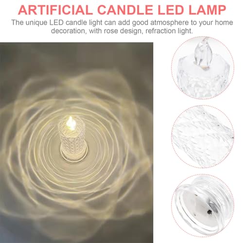 Velas LED efecto luz cálida para ambiente romántico en bodas y cumpleaños 7