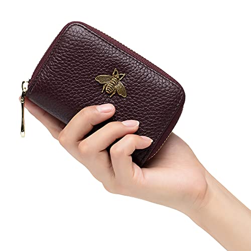 imeetu (Bundle of 2 Sets) Leather Card Coin Purse Wallet with Key Ring RFID Credit Card Holder4