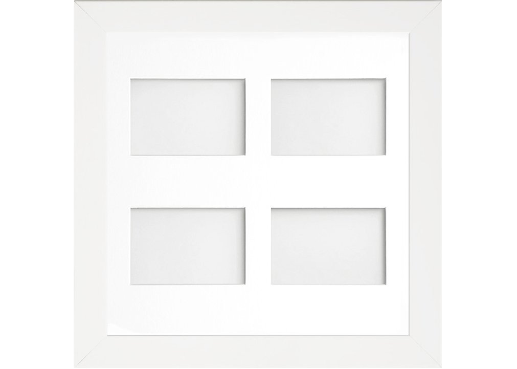 Frame Company Watson White Multi-Aperture Photo Frame with Mount, 40x40cm for 6x4 (x4 landscape) * Choice of Frame Colour and Mount Design* NEW