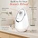 Vanity Planet Aira Ionic Facial Steamer (Beige) - Pore Cleaner That Detoxifies, Cleanses and Moisturizes - Adjustable Nozzle, Water Tank with 3 Essential Oil Baskets