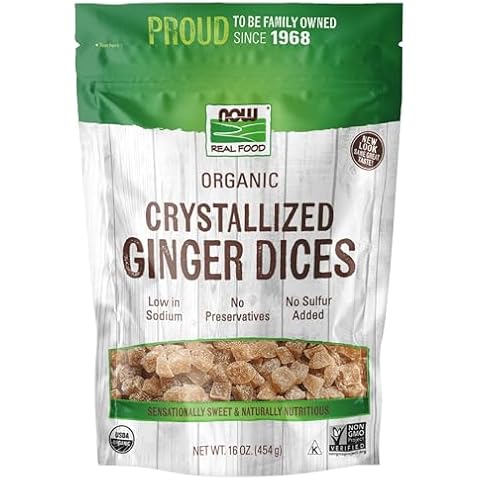 NOW Foods Organic Crystallized Ginger Dices Cover
