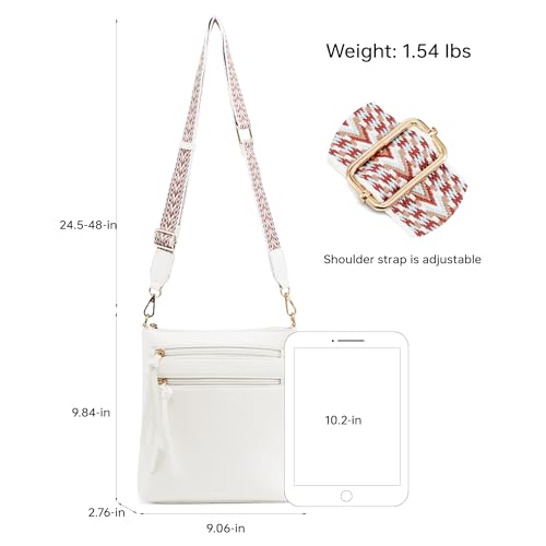 GEMIU Small Cross Body Purses for Women Travel Crossover Bags for Women Women's Shoulder Handbags with Guitar Strap White by GEMIU - Used condition - Image 4