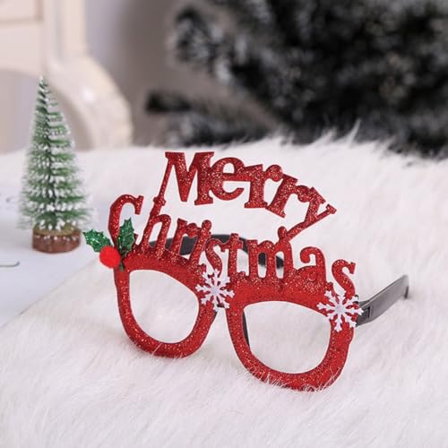 Image of PoPo Toys Merry Christmas Glasses Photo Booth Props, Fun Party Accessories for Adults, Colorful Christmas Party Decorations, Holiday Celebration Eyewear