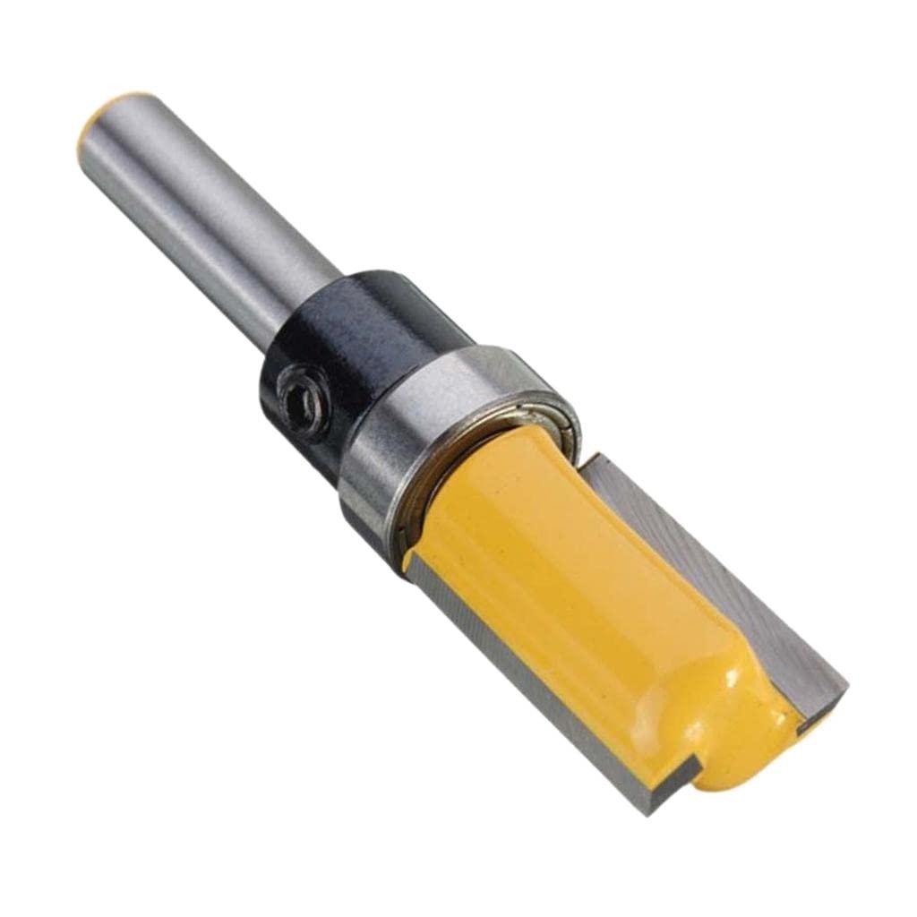 CALANDIS 1/4'' Shank Straight Flute Flush Trim Pattern Router Bit Cutter Top Bearing-picture-12