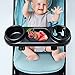 Txkrhwa Stroller Snack Tray with Cup Holder Universal Stroller Food Tray Removable Non-Slip Grip Clip for Stroller Bar Reusable Stroller Snacks Holder for Strollers with Round Armrests
