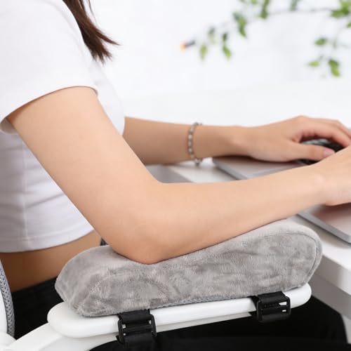 Housse accoudoir chaise de bureau PATIKIL en mousse à mémoire de forme lavable noire 25x10cm - 7
