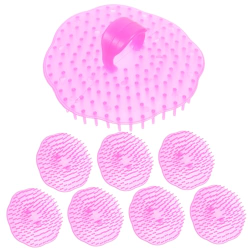 Anneome 8piezas Cepillo Limpiador Del Cabelludo Masajeador Cuidado Del Cabelludo Cepillo Para Champú Para Limpieza De Cabello