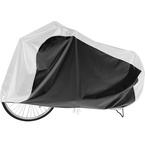 アストロ 自転車カバー センターシルバー 27インチまで バイク兼用 撥水加工 雨除け 汚れ防止 ヒモ付き 113-46
