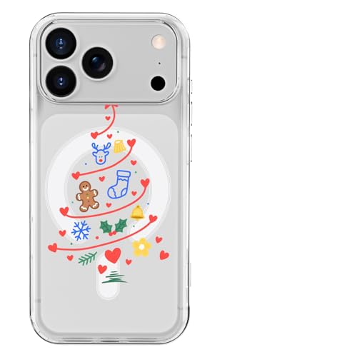 Coque iPhone 17 Pro Max Noël cadeau idéal magnétique et transparente pour femme