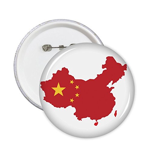Badge M drapeau de la Chine avec carte pour vêtements et sacs