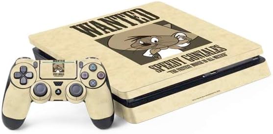 Skinit Decal Gaming Skin Compatible with PS4 Slim Bundle - Officially Licensed Looney Tunes Looney Squad Black and White Grid Design