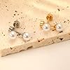 3 Paare Kleine Perlenohrringe Ohrstecker mit Flachen Schraube Zurück, 4mm 6mm 8mm Hypoallergene 316L Chirurgische Edelstahl Perle Knorpel Helix Ohrringe Schmuck Geschenk für Frauen Mädchen (Silber) #5