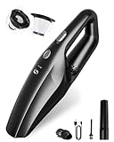 SERVOMASTER Handheld Vacuum Cleaner, Powerful Suction Car Vacuum Cleaner, Rechargeable Hand Held Vacuum Cordless with Washable HEPA Filter for Car, Home, Office, Pet Hair, Black