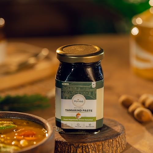 Image of Purvina Pre-Cooked Tamarind Paste - 200 gm | Organically grown Tamarind | Preservative-Free | Single Ingredient | Cooking Paste