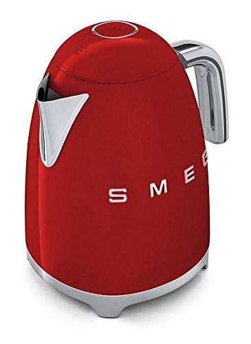 Smeg KLF01RDUS 50's Retro Style Aesthetic Electric Kettle, Red