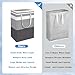 BlissTotes 3-Pack Laundry Basket, Freestanding＆Waterproof Laundry Hamper, Collapsible Tall Clothes Hamper with Easy Carry Handles for Clothes, Towels in the Family and Dorm,Gradient Grey,75L