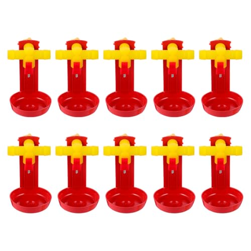 Uonlytech Sistema de Riego Automático Bebederos de Bola y Tetinas, 10 Piezas para Jaulas de Pollos y Aves Domésticas