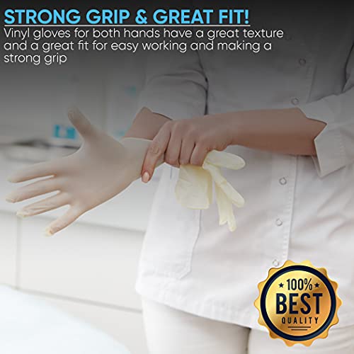 1000 x Disposable Gloves Medium | Vinyl Gloves Disposable Medium | Latex free gloves | Powder Free Gloves | Strong And Non-Sterile | (Medium) - 3