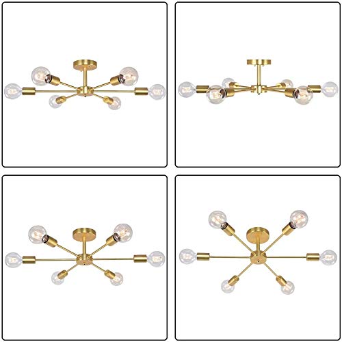 Lustre Sputnik, Home-Neat 6 Luzes Luminária de teto Moderna E27 Iluminação de teto para sala de cozi
