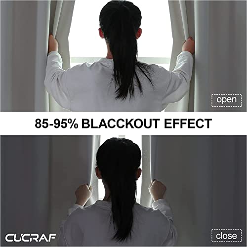 Cucraf Blackout Curtains 90 Inches Long, Room Darkening Window Curtain Panels, Rod Pocket Thermal Insulated Solid Drapes For Bedroom Living Room, 52X90 Inch, Light Beige, Set Of 2 Panels #TOP3