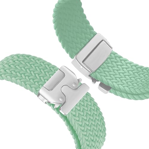 Image of ACM Watch Strap Woven Braided Clipper 22mm compatible with Universal 22mm Size Replacement Strap Smartwatch Adjustable Belt Band