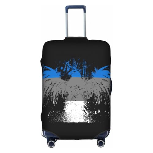 Travel Luggage Cover Estonia Estonians Flag Fashion Washable Baggage Suitcase Protector Fit For Luggage X-Large
