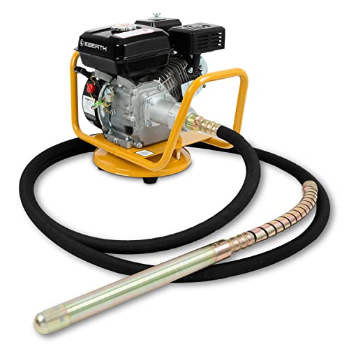 EBERTH Betonrüttler Flaschenrüttler Betonverdichter Benzin 4800W, Schlauchlänge 6m, Stahlverstärkte Rüttelflasche mit 45mm Durchmesser, Flexible Welle, Tragegriff, Robuster Metall-Rahmen 360° Drehbar EBERTH Betonrüttler Flaschenrüttler Betonverdichter Benzin 4800W, Schlauchlänge 6m, Stahlverstärkte Rüttelflasche mit 45mm Durchmesser, Flexible Welle, Tragegriff, Robuster Metall-Rahmen 360° Drehbar