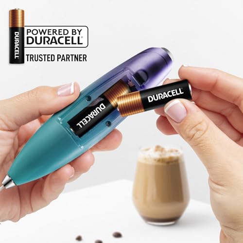 image for Zulay Kitchen Tornado Whisk Milk Frother with 4 AA Duracell Batteries 