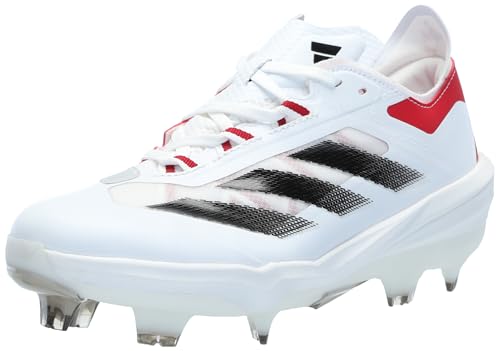 adidas Adizero Impact Baseball, Zapatillas Hombre, Blanco Negro Team Power Red, 41 1/3 EU