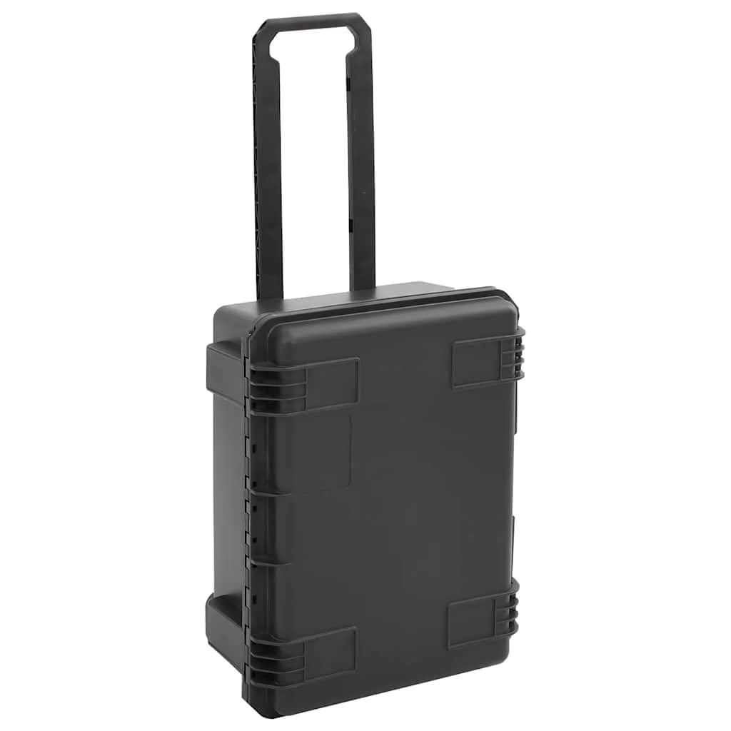 Maletín rígido portátil para cámara de viaje en avión, color negro, 54 x 41,5 x 29 cm, polipropileno, funda para cámara con inserciones de espuma para equipo fotográfico, objetivo y accesorios