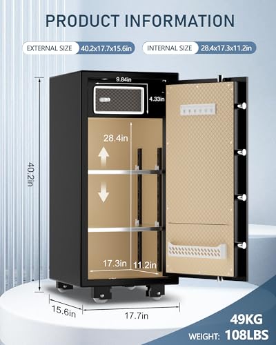 Image of TIGERKING Large Safe 11.5 Cu Ft, Dual-Control Lock, Home & Office Use