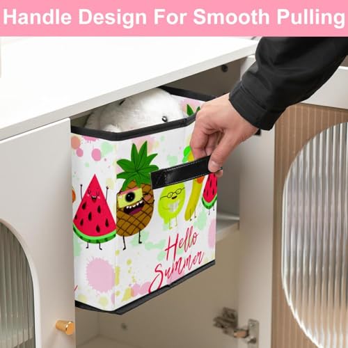 Boîte de rangement pliable cube avec poignées pour optimiser vos placards