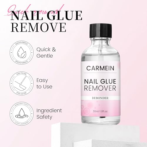Image of Nail Glue Remover for Press On Nails and Nail Tips Professional-grade nail glue remover specifically designed to safely dissolve adhesive 1.69 fl oz (30ml, 1pcs)
