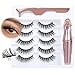 Magnetic Eyelashes with Eyeliner Natural Look Magnetic Lashes with Applicator No Glue Needed Cat Eye Lash Wispy Magnet Lash 5 Pairs with Magnet Eyeliner