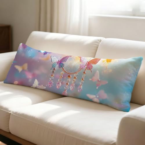 Housse de coussin rectangulaire velours cadeau papillon