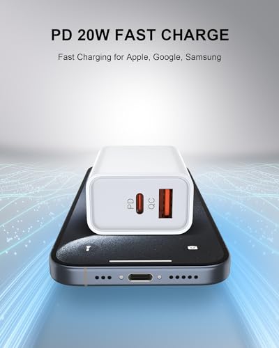 Apple Charger Block, USB C Fast Charging Block Usbc Wall Charger Dual Port USB & Type C Multi Ports Usb Plug Outlet For Apple iPhone Samsung Quick Charge Box Power Delivery Cube Adapter Cargador Brick