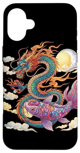 Dragon Clouds Vintage Japanese Koi A[g X}zP[X iPhone 16 Plus p