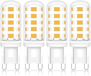 Huoqilin G9 Led Bulbs 3W,28W Halogen Light Bulbs Equivalent,270Lm Warm White 3000K, No Flicker Non Dimmable,Pack of 4