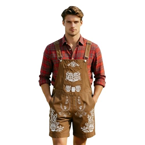 Lederhosen pantalon en cuir noir élégant avec bretelles longues