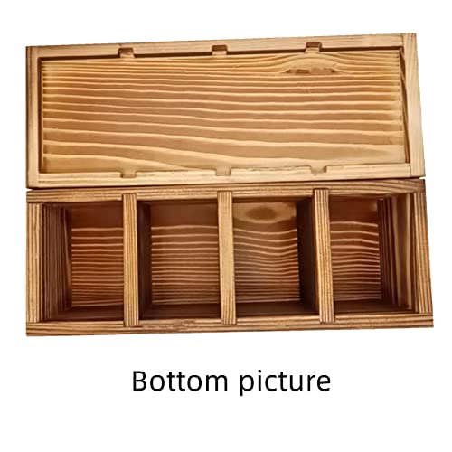 Vhob Leyin Wood Pencil Holder For Desk,Desktop Pen Pencil Holder Organizer,4 Slots Wooden Pencil Holder Pencil Caddy Storage For Desk #TOP2