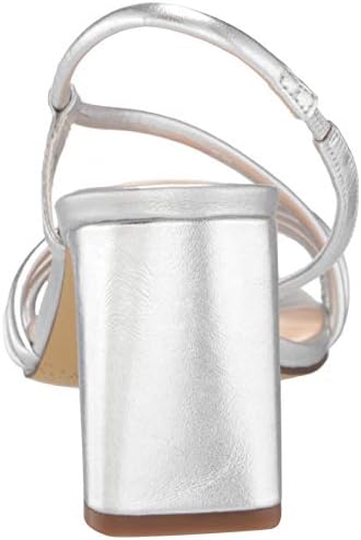 Bella Vita Women's Block Heel Sandal Heeled, Silver Leather, 8.5 X-Wide | Image 2