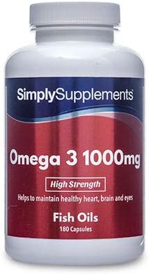 Omega 3 1000 mg - 360 Capsule - 3 mesi di durata - SimplySupplements :  Amazon.it: Salute e cura della persona