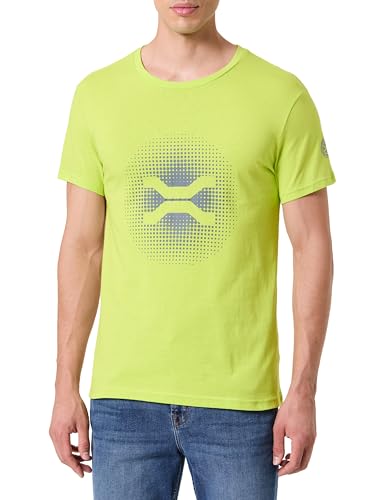 JEEP XP Man T-Shirt Sideways X Large Gradient Print Jx24a Camiseta de Manga Corta, Hypergreen, XXL Hombres