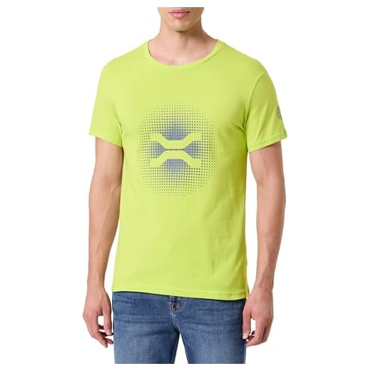 JEEP XP Man T-Shirt Sideways X Large Gradient Print Jx24a Camiseta de Manga Corta, Hypergreen, XXL Hombres
