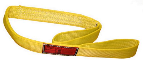 Stren-Flex EEF1-902-6 Type 3 Heavy Duty Nylon Flat Eye and Eye Web Sling, 1 Ply, 3200 lbs Vertical Load Capacity, 6' Length x 2