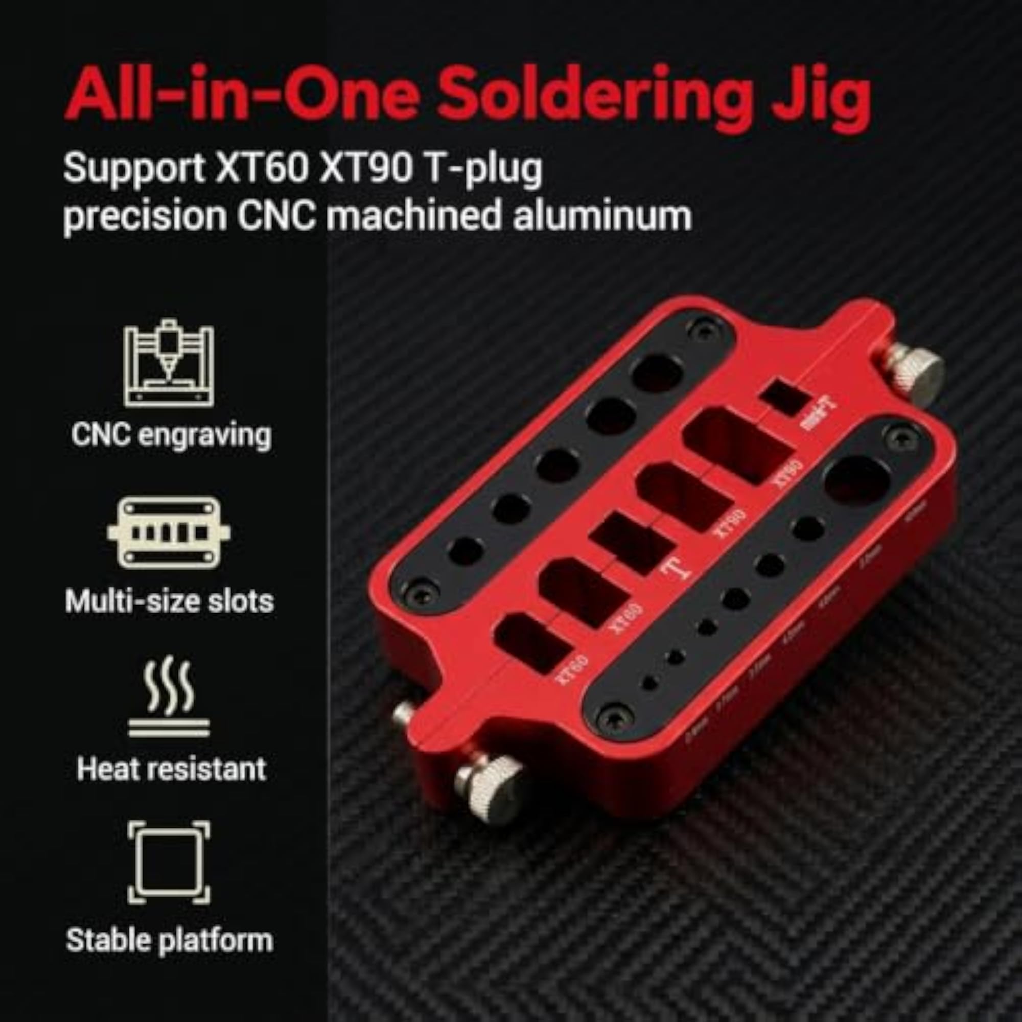 Aluminum Soldering Jig Holder for XT60 XT90 Connectors